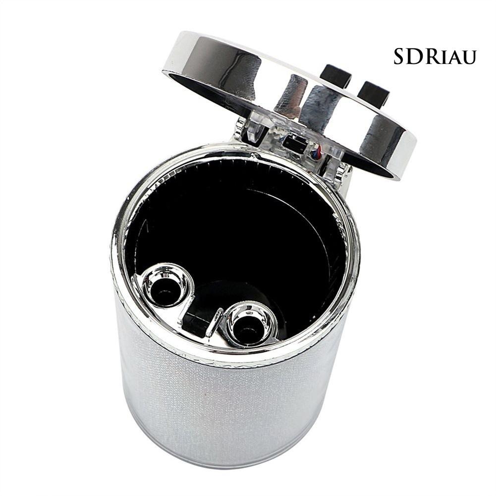 Gạt Tàn Thuốc Có Đèn Led Nhiều Màu Cho Xe Hơi