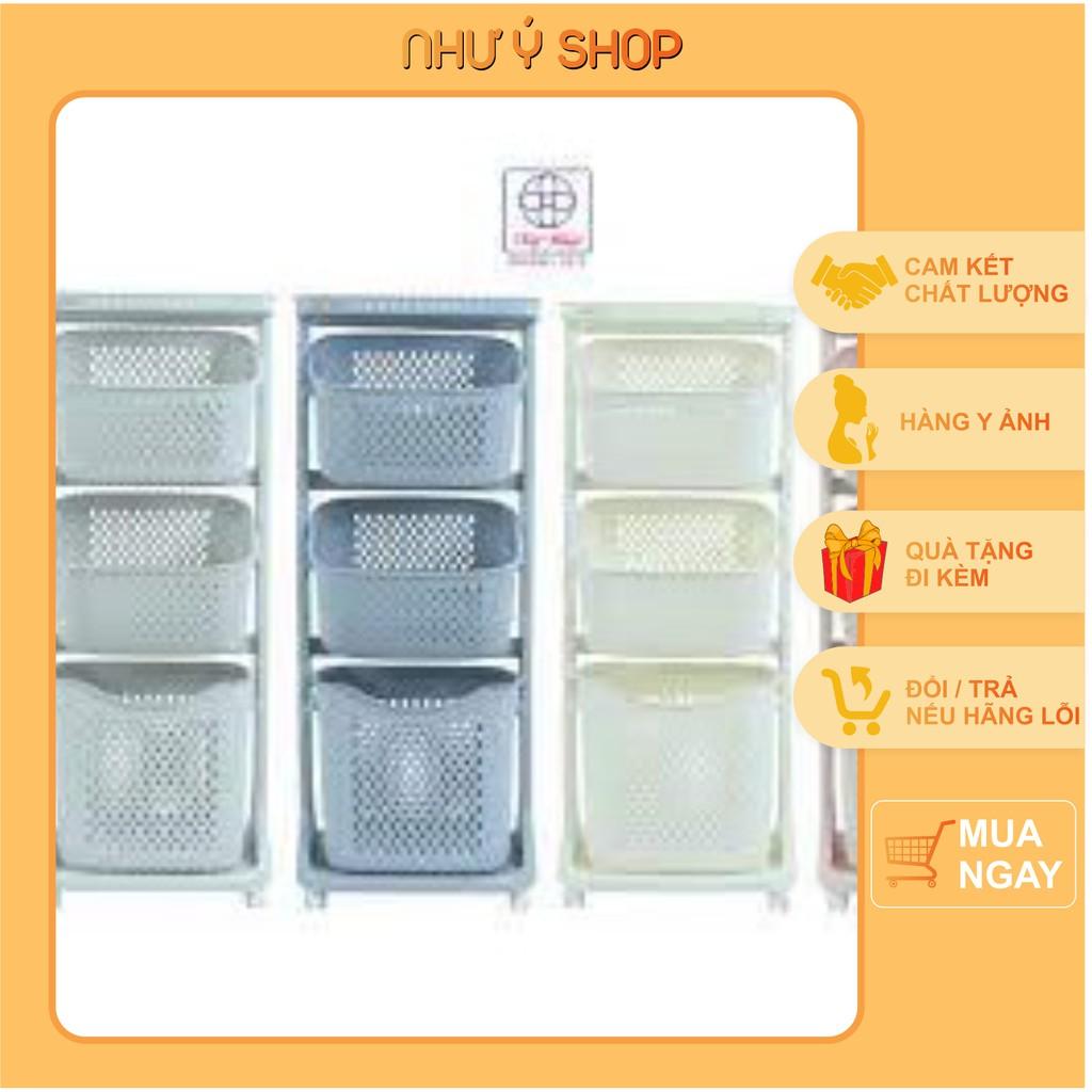 Kệ nhựa 4 tầng plastic đựng quần áo, rau củ, đồ dùng gia đình, khăn tã sữa sử dụng nhựa cao cấp
