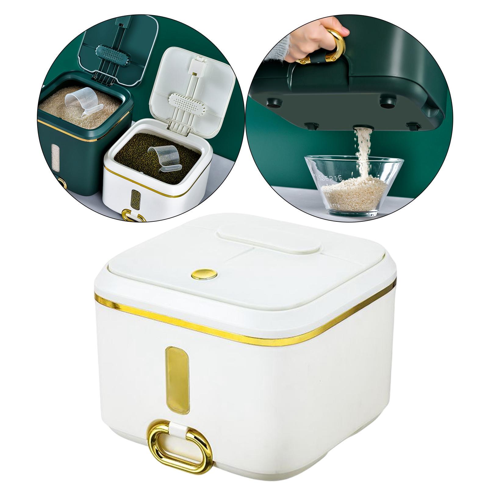 Rice Storage Containers,Plastic Dry Food Storage Boxes with Seal Locking Lid for Flour, Sugar, Kitchen, Pantry
