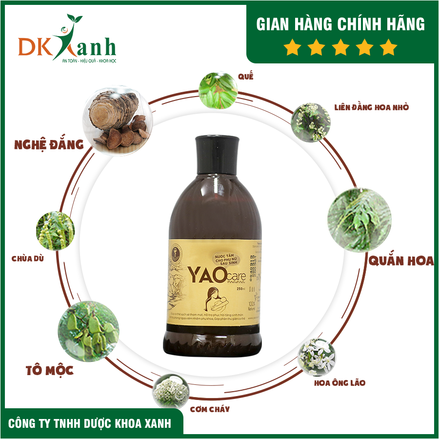 Thảo dược xông ngâm phụ khoa sau sinh Yaocare Mama ( chai 250ml)