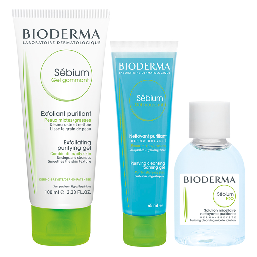 Combo Làm Sạch 3 Bước Cho Da Dầu BIODERMA