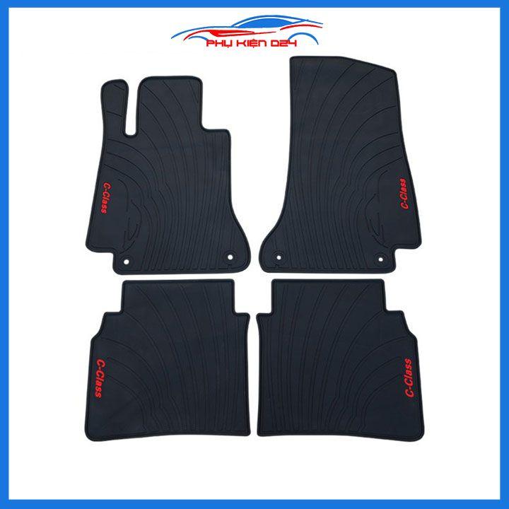 Thảm lót sàn ô tô cao su 3D Mercedes C-Class C200, C250, C300 không mùi, chống trơn trượt