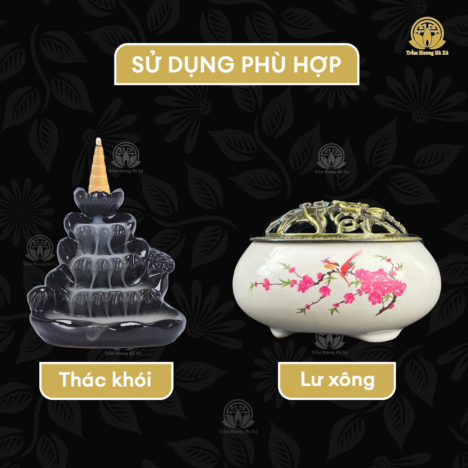 Nhang nụ trầm hương HÀ XÁ đốt xông nhà tẩy uế đồ thờ cúng phong thủy mang lại may mắn tài lộc cho gia chủ