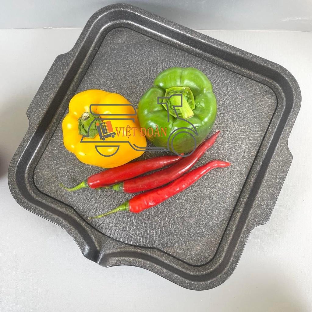 CHẢO BÍT TẾT, BÒ NÉ, VĨ NƯỚNG BBQ - VÂN ĐÁ HOA CƯƠNG CHỐNG DÍNH . Xuất xứ HÀN QUỐC , an toàn tuyệt đối cho sức khoẻ