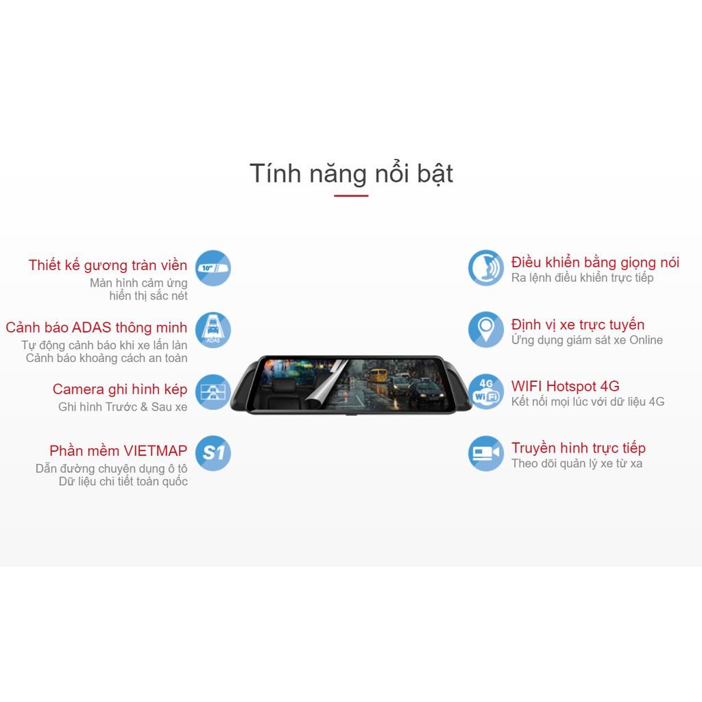 Camera hành trình Vietmap P2 - Dẫn đường S1+Cảnh báo giao thông bằng giọng nói ghi hình trước sau