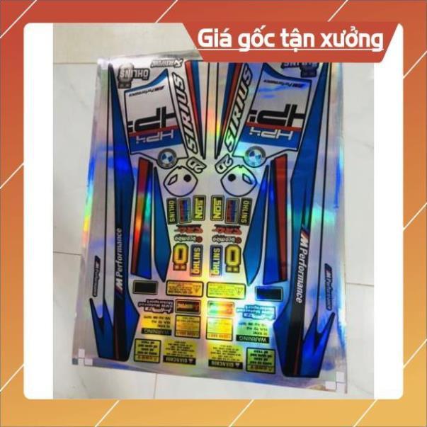 Tem rời sirius chất liệu decal 7 màu xà cừ tem chống nước ko phai màu
