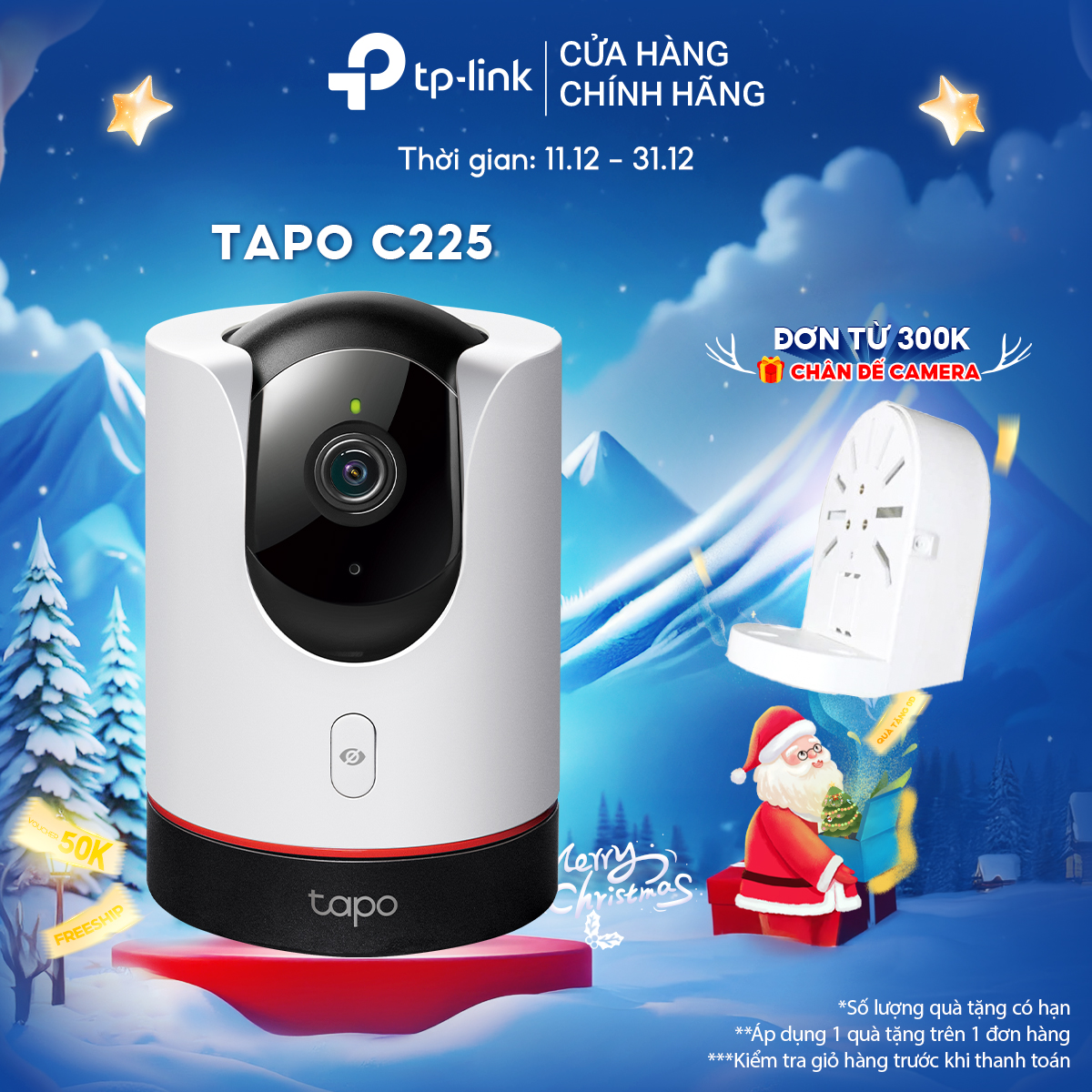 Camera Wifi Ai Tp - Link Tapo C225 An Ninh Gia Đình Quayquét - Hàng Chính Hãng - Tapo C225