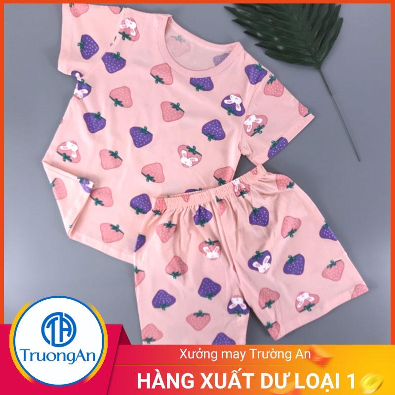 Bộ quần áo trẻ em cotton hình thỏ và dâu tây