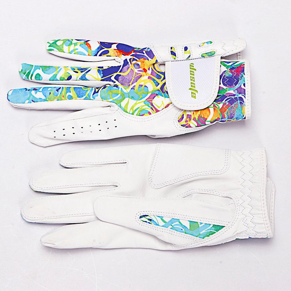 1 Đôi Găng Tay Golf Chống Trơn Trượt Cho Nữ Tay Trái Và Tay Phải Mềm Mại Thoáng Khí Găng Tay Da Cừu Nguyên Chất Cho Nữ 18/19/20/21 Color: 21 XL