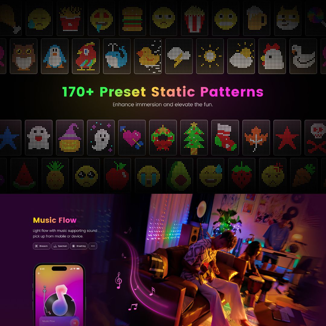 Đèn rèm trang trí Yeelight Curtain Light - 16 triệu màu, Đồng bộ nhạc, Nhiều hiệu ứng - Hàng chính hãng