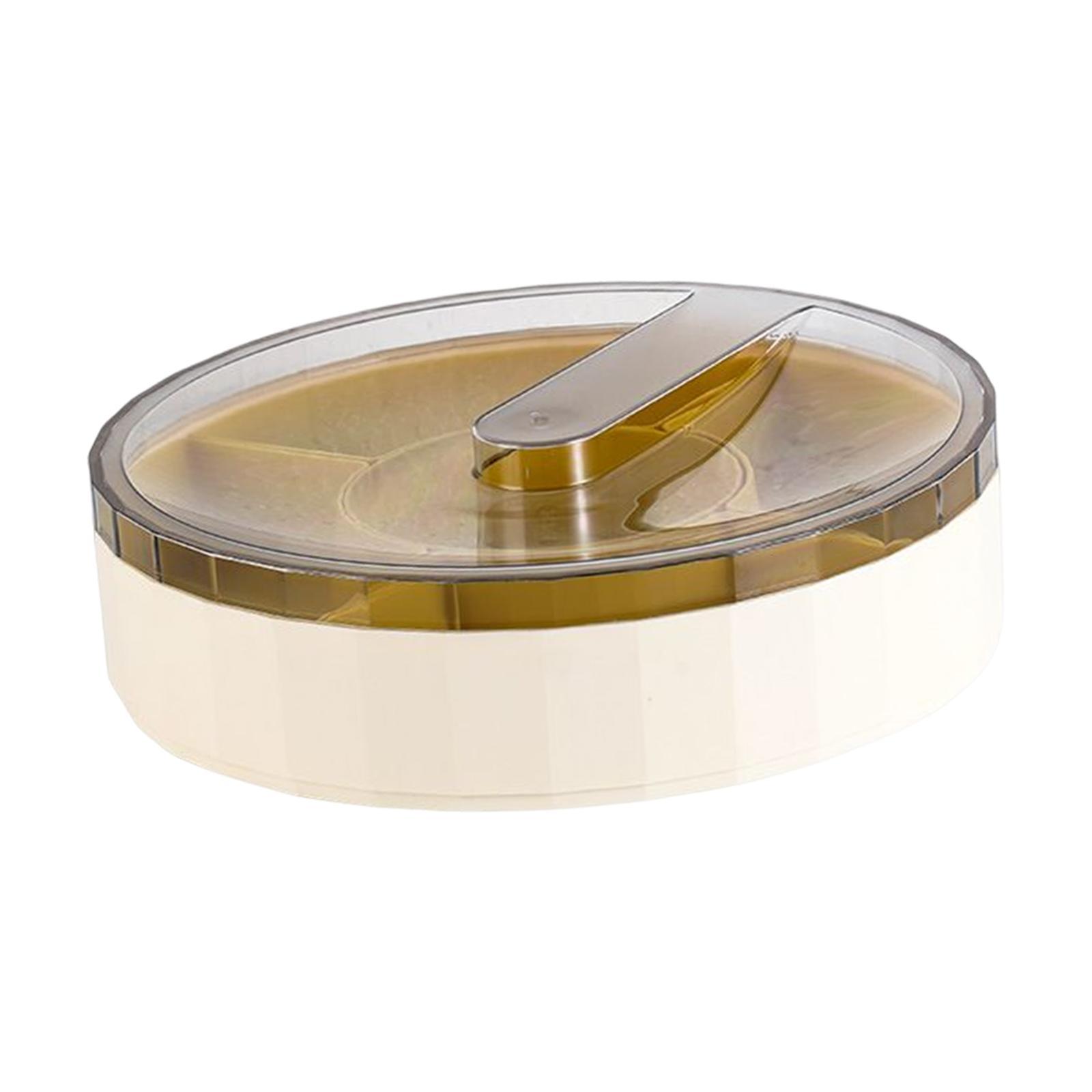 Rotating Storage Box Fruit Plate Multipurpose Tray for Party Kitchen Home