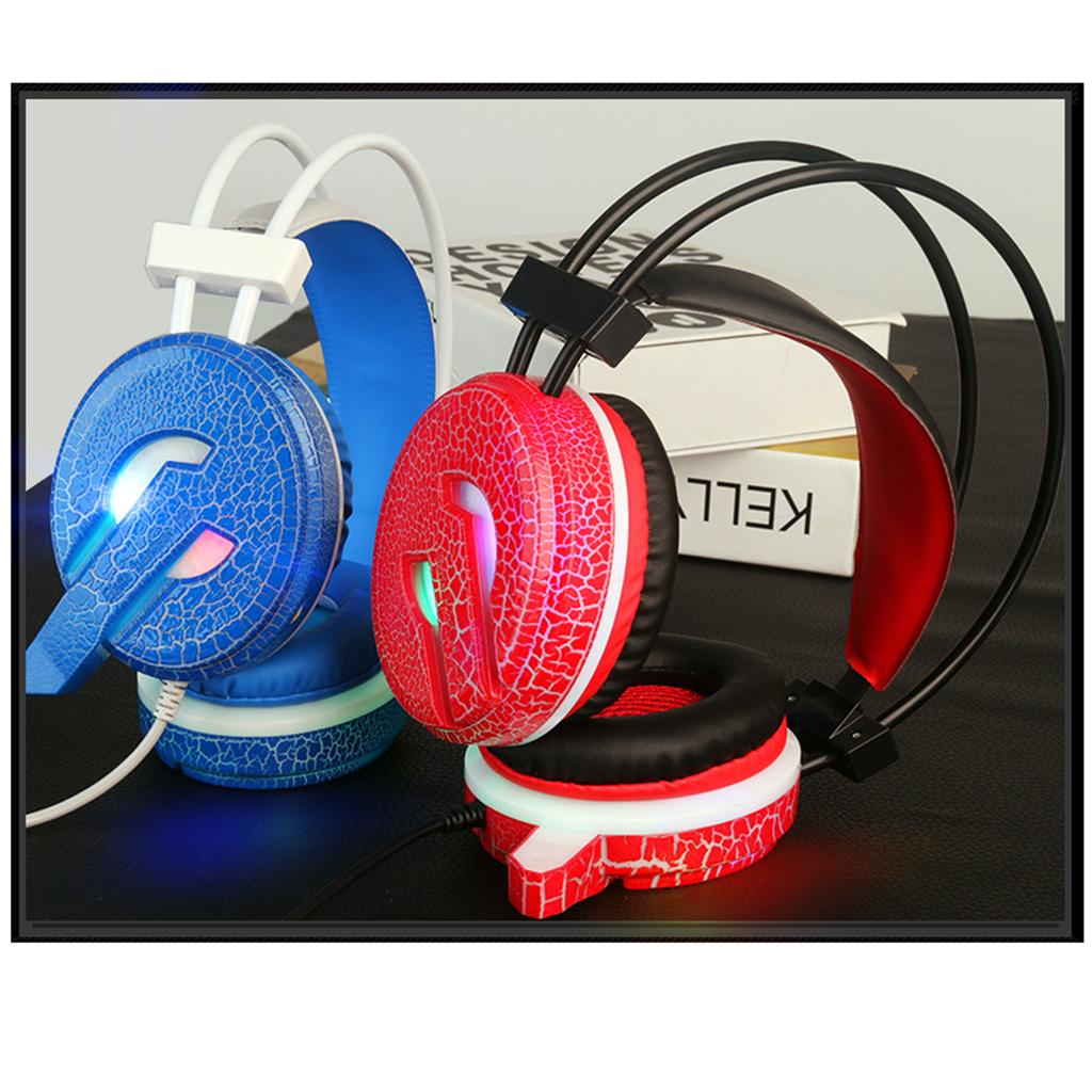 Gaming Headset With Microphone, Headphone with LED Light for Laptop Mobile Phones PC