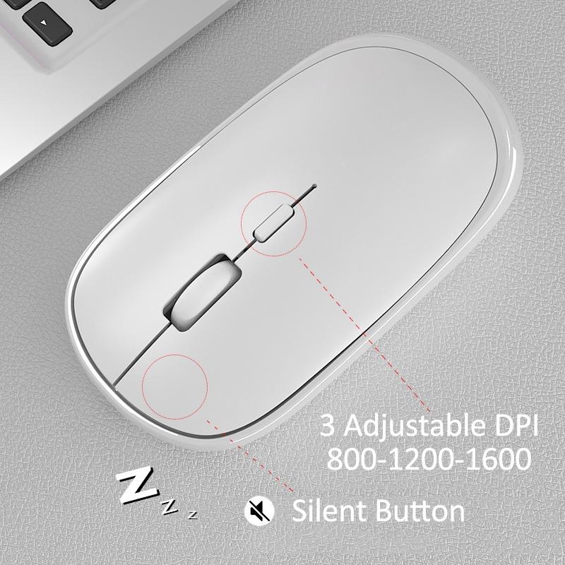 Chuột bluetooth Không Dây Hai Chế Độ Dễ Thương Phù Hợp Cho Điện Thoại Di Động / Máy Tính Bảng