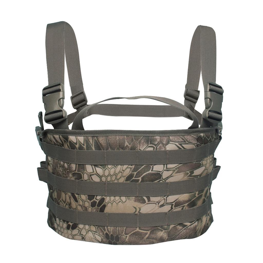 Molle Chest Rig, Molle Chest Harness Holder Vest for Hunting Camping Hiking Fishing