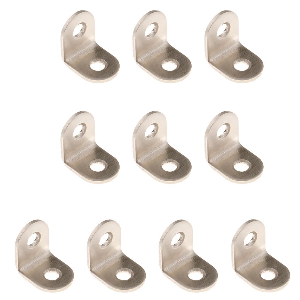 10pcs Corner Brace L Bracket Corner Bracket , Right Angle Brace Brackets Fastener, Stainless Steel, 20/25/30/40/50/65/85/100/125mm
