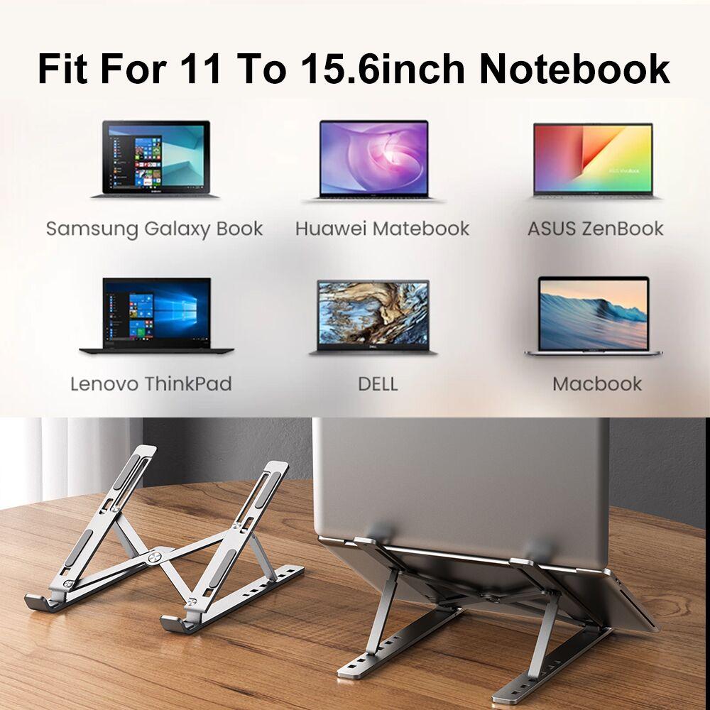 Giá Đỡ Laptop Đứng Hỗ Trợ Nhôm Xách Tay Di Động Cơ Sở Giá Đỡ Macbook Đứng Cho Lập Có Thể Điều Chỉnh Hàng Đầu Phụ Kiện Máy Tính PC