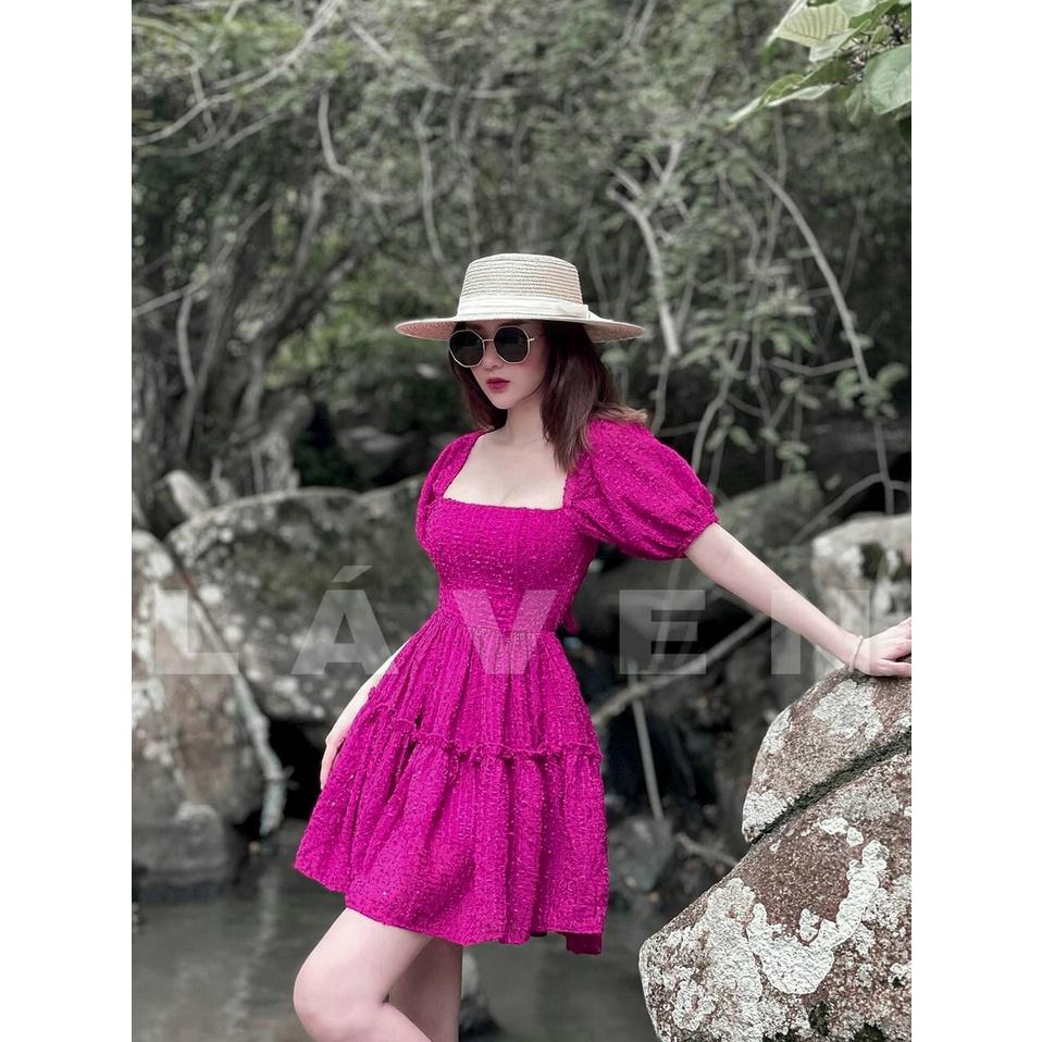 Đầm xốp xoè tiểu thư hở lưng siêu xinh