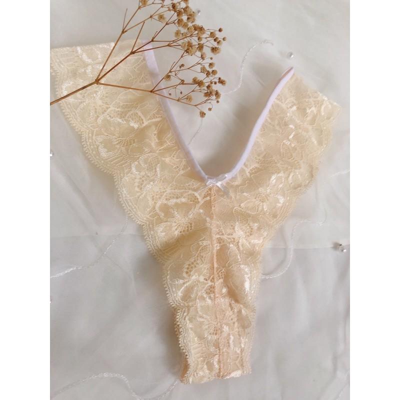 Hestia nude - Set lót ren áo bra không gọng mút mỏng