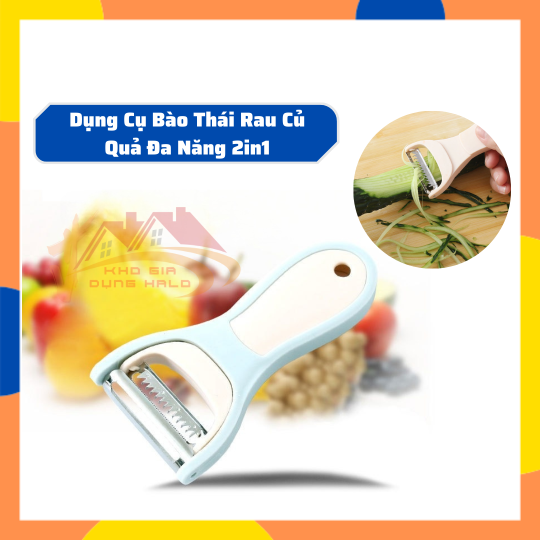 Dụng Cụ Bào Thái Rau Củ Quả Đa Năng 2in1 Sản Phẩm Không Thể Thiếu Trong Nhà Bếp K169