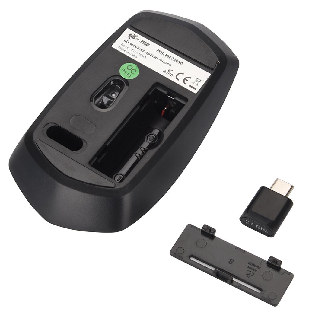 Wireless Mouse, Rechargeable Silent Optical Computer Mice with Type C Receiver,