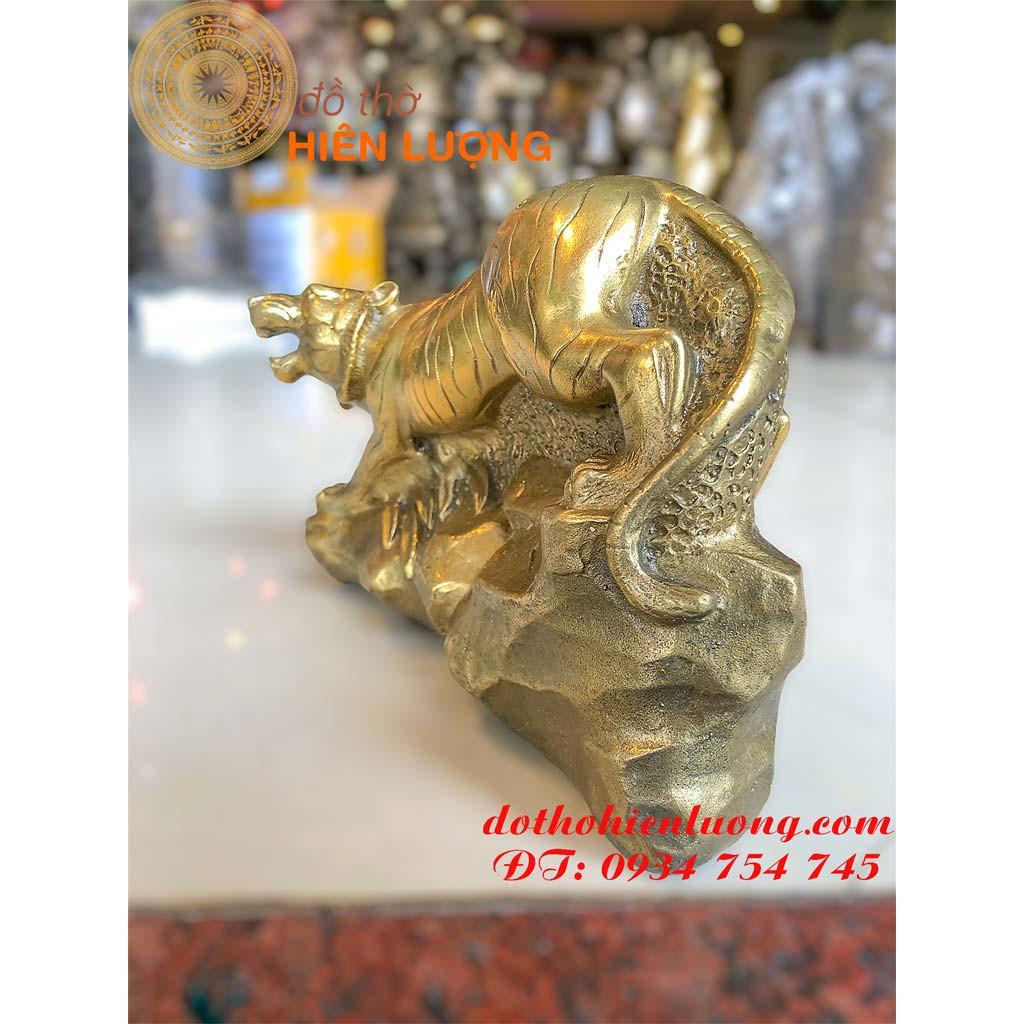 Tượng Hổ Phong Thủy Bằng Đồng Cỡ To Cao 13cm