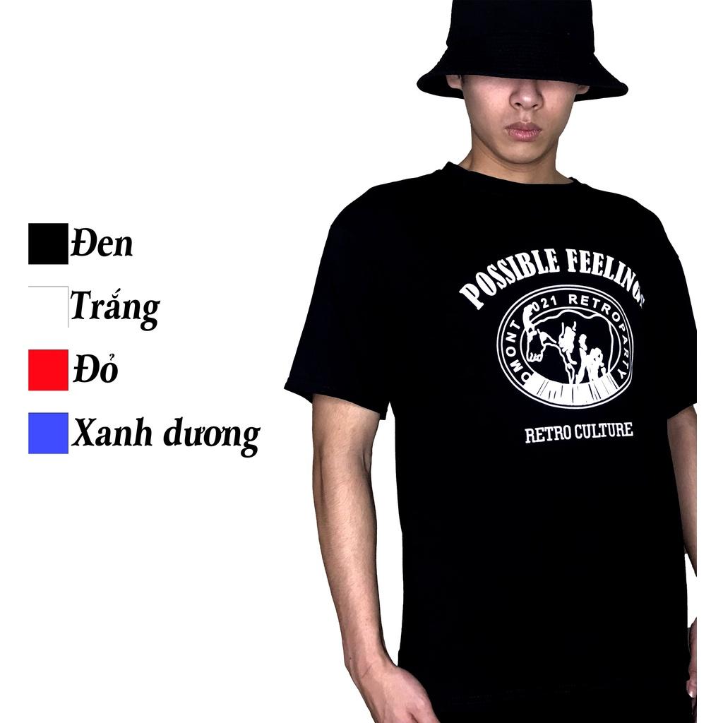 Áo phông in tay lỡ nam nữ Minzu unisex thun ngắn tay form rộng oversize