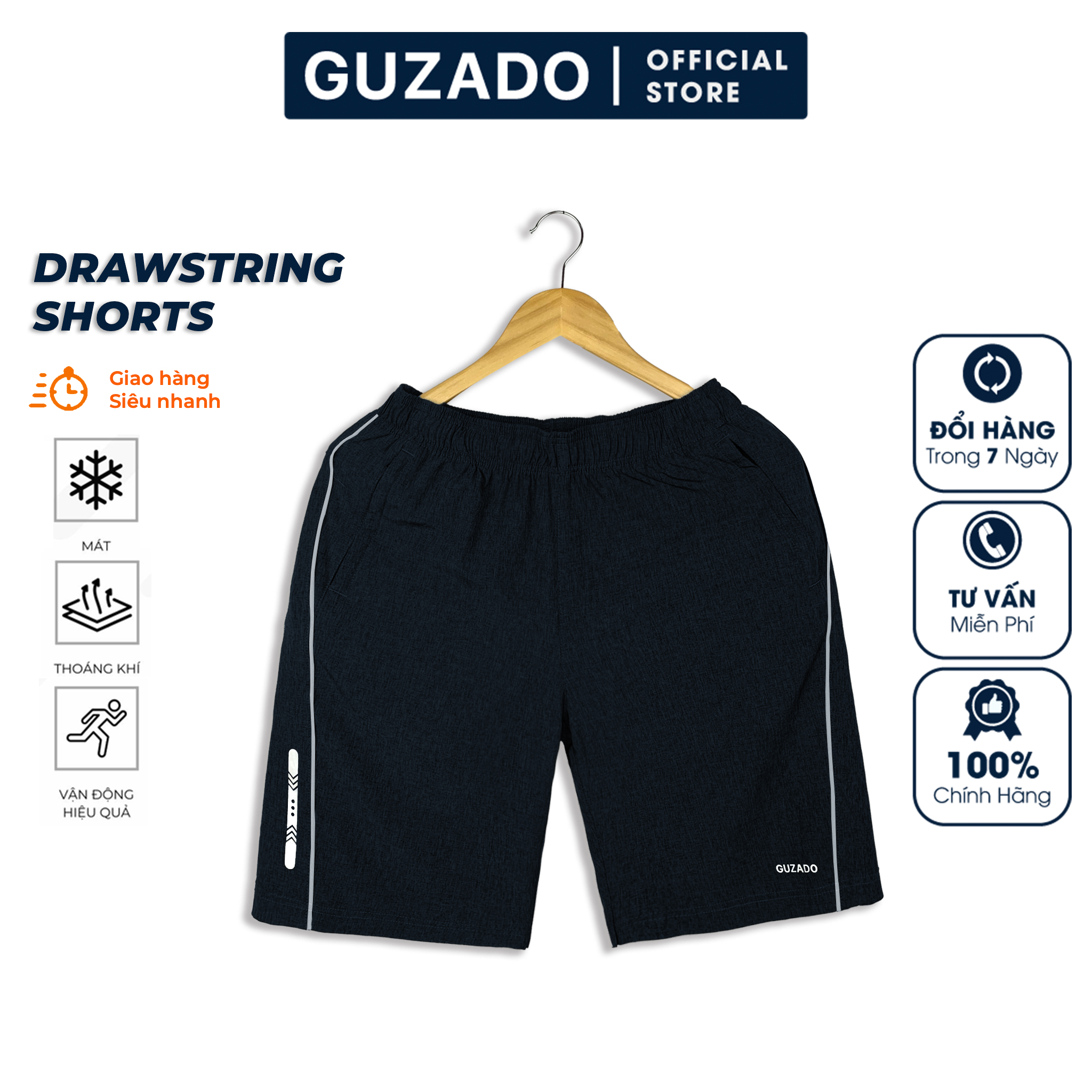 FREE SHIP Quần đùi nam GUZADO (GSR06), Quần short nam mới Không Nhăn không Nhàu, Phong Cách năng động, Form Regular Fit, sản phẩm chất lượng cao