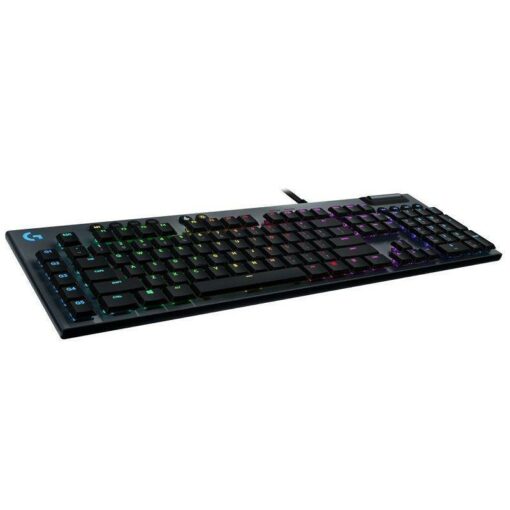 Bàn phím game cơ học RGB Logitech G813 - 3 loại switch cấu hình thấp, cổng USB 2.0, 5 nút lập trình, media chuyên biệt, RGB Lightsync - Hàng chính hãng