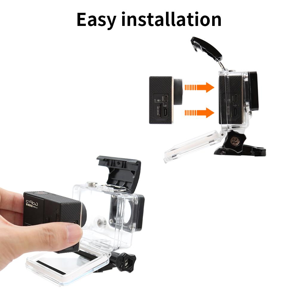 Trường hợp chống thấm nước dưới nước 40m cho GoPro Hero 3 4 Plus Cover Housing Mount For Go Pro Action Camera Phụ kiện