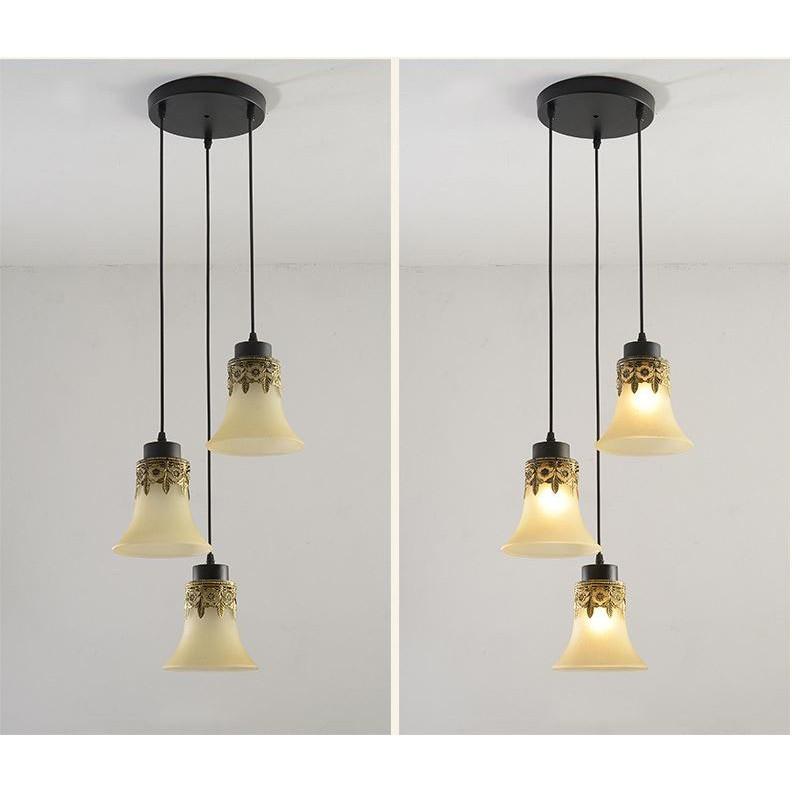 Bộ đèn thả DAKEN treo trần cao cấp kèm bóng LED chuyên dụng và đế ốp trần