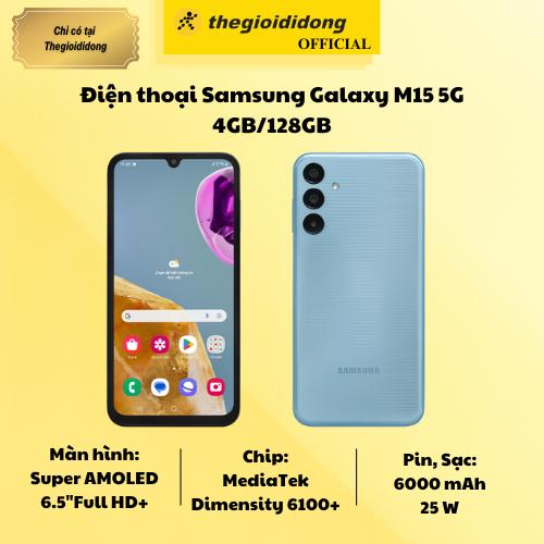 Điện thoại Samsung Galaxy M15 5G 4GB/128GB - Hàng Chính Hãng