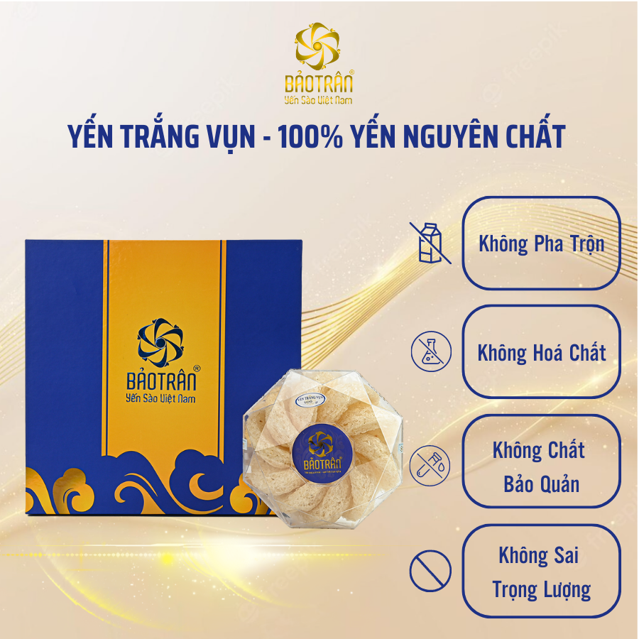 Yến Trắng Vụn - Yến Sào Bảo Trân Nguyên Chất Hộp 100 Gram