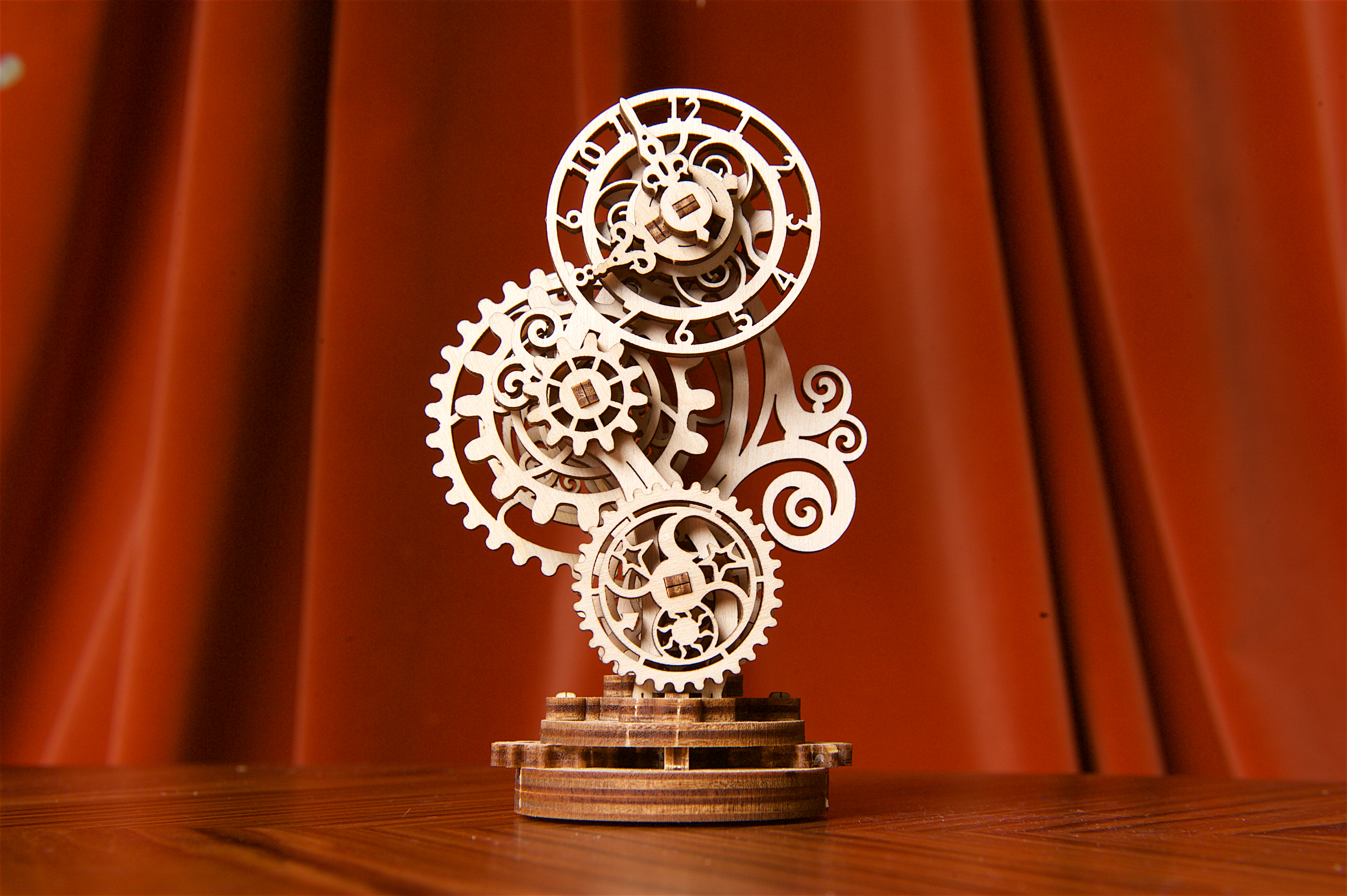 Mô hình cơ khí - Ugears Steampunk Clock - Đồng hồ Steam, Hàng chính hãng UGEARS, nhập khâu nguyên bộ từ EU, mô hình lắp ráp 3D, DYI