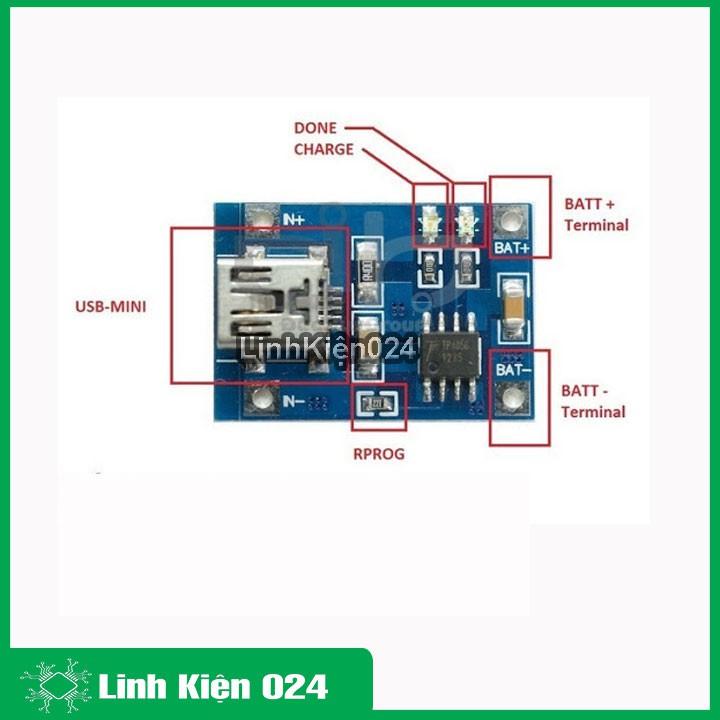 MODULE Sạc Pin TP4056 1A Micro Type-C - IC Bảo Vệ Quá Dòng - Quá Áp