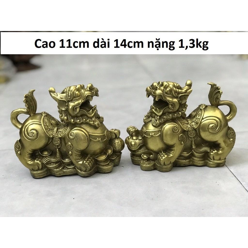 Cặp tỳ hưu như ý bằng đồng