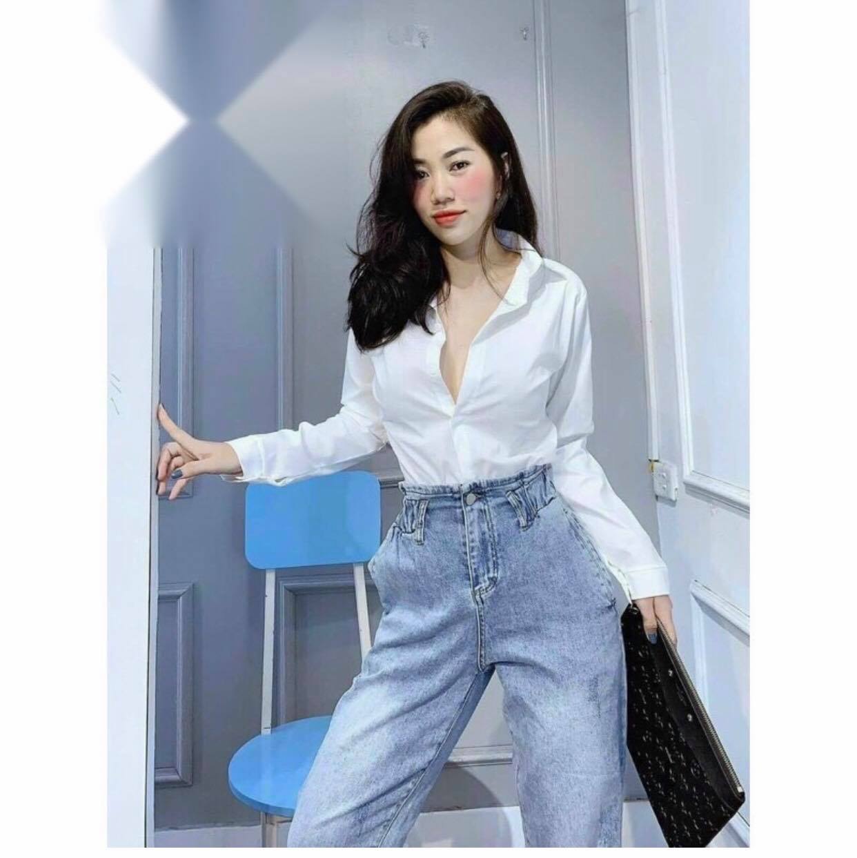Áo sơ mi trắng nữ dài tay