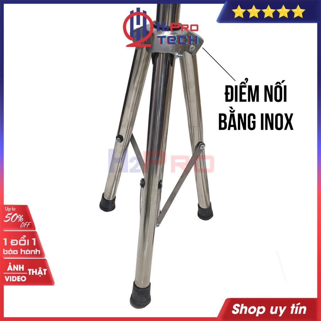 Bộ 2 Chân Loa Đứng Inox, Chân Loa Sân Khấu H2Pro Cao Cấp, Cao 80-160Cm, Thân Inbox Chắc Chắn, Chịu Tải 50Kg-H2Pro Tech