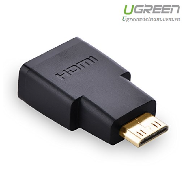 Đầu Chuyển Đổi Mini HDMI Sang HDMI UGREEN 20101 - Mini HDMI To HDMI Âm - Hàng Chính Hãng