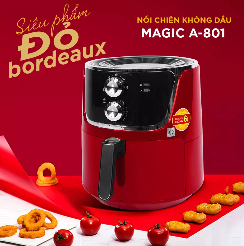 Nồi Chiên Không Dầu MAGIC KOREA A-801 Dung Tích 6L Công Suất 1800W - Hàng Chính Hãng