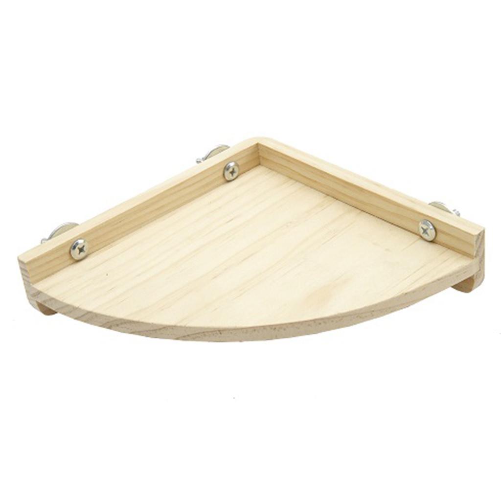 Wooden Platform Stand Hamster Rat Perch for Bird Parrot Small Animal Cages