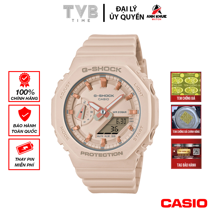 Đồng hồ nữ dây nhựa Casio G-Shock chính hãng GMA-S2100-4ADR