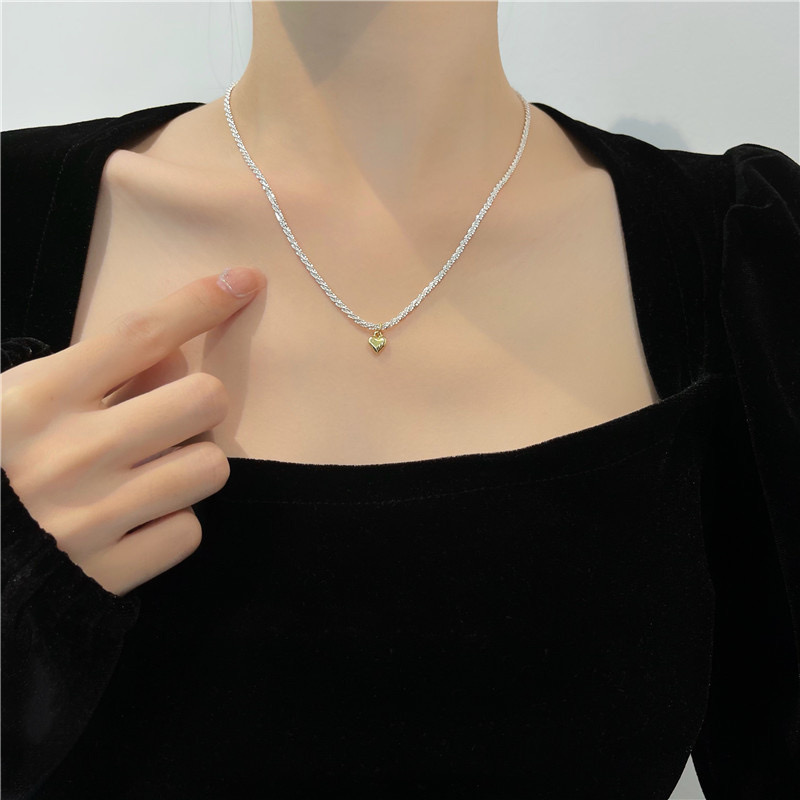 Vòng cổ nữ mặt trái tim đơn giản - dây chuyền nữ kiểu hàn quốc