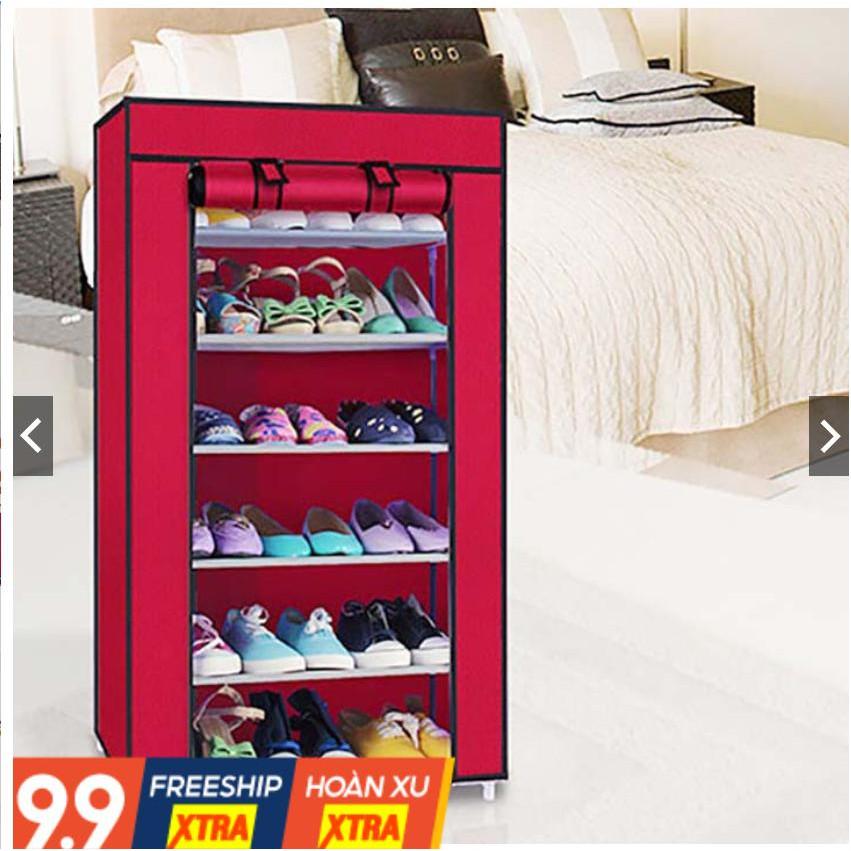 Kệ Vải Để Giày , Dép Nhiều Ngăn Nhiều Màu Sắc