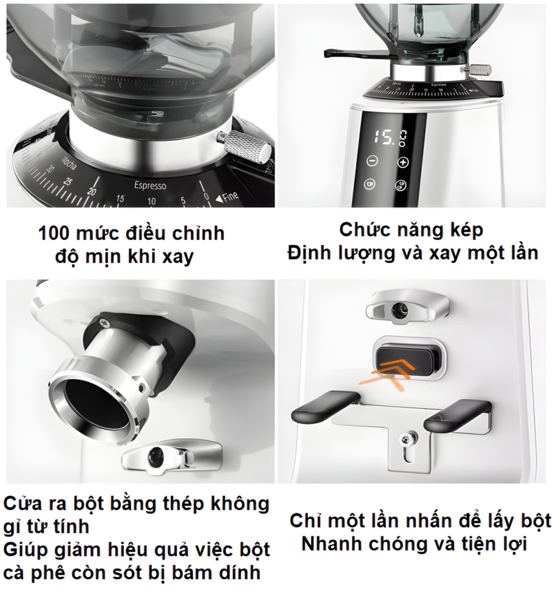 [Hàng nhập khẩu] Máy xay hạt cà phê chuyên nghiệp dùng cho gia đình, quán cà phê vừa và nhỏ. Thương hiệu Anh cao cấp Shardor BD-CG301