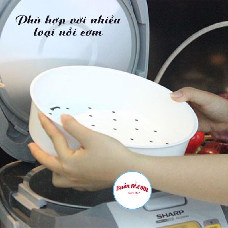 Khay hấp thức ăn nhựa Việt Nhật hình tròn (MS 2331/5615) Xửng hấp đồ ăn, bánh bao, xôi,..an toàn tiện lợi