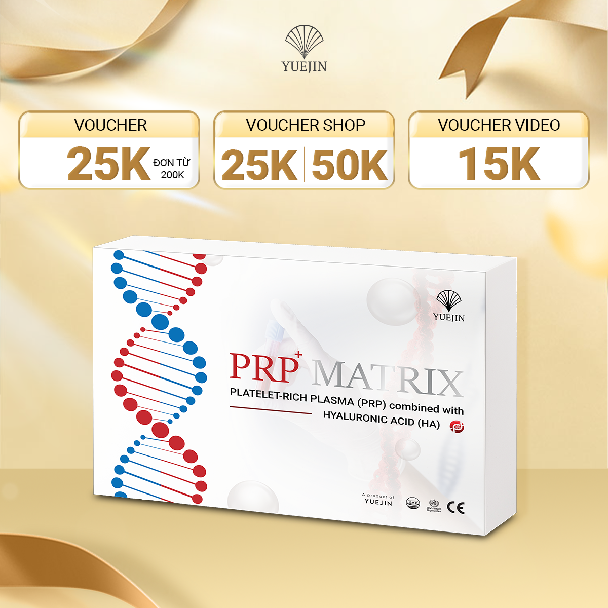[Mới] PRP Kit tích hợp HA mang lại hiệu quả căng bóng - Huyết Tương Giàu Tiểu Cầu PRP Matrix Yuejin, có sẵn chất hoạt hóa