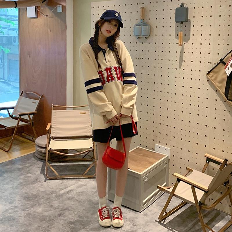 Áo Sweater Polo Nỉ Nam Nữ Dài Tay Form Rộng In Chữ DAW Tay Áo Phối Viền Ngang Thời Trang Zenkonu TOP NAM 247V2