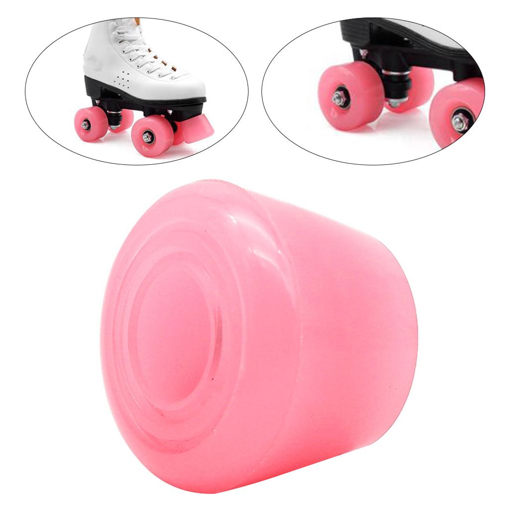 Durable PU Roller Skate Stoppers Toe Stop Rubber Skate Braking Plug Pad Replacement for Skating Practice Training Accessories