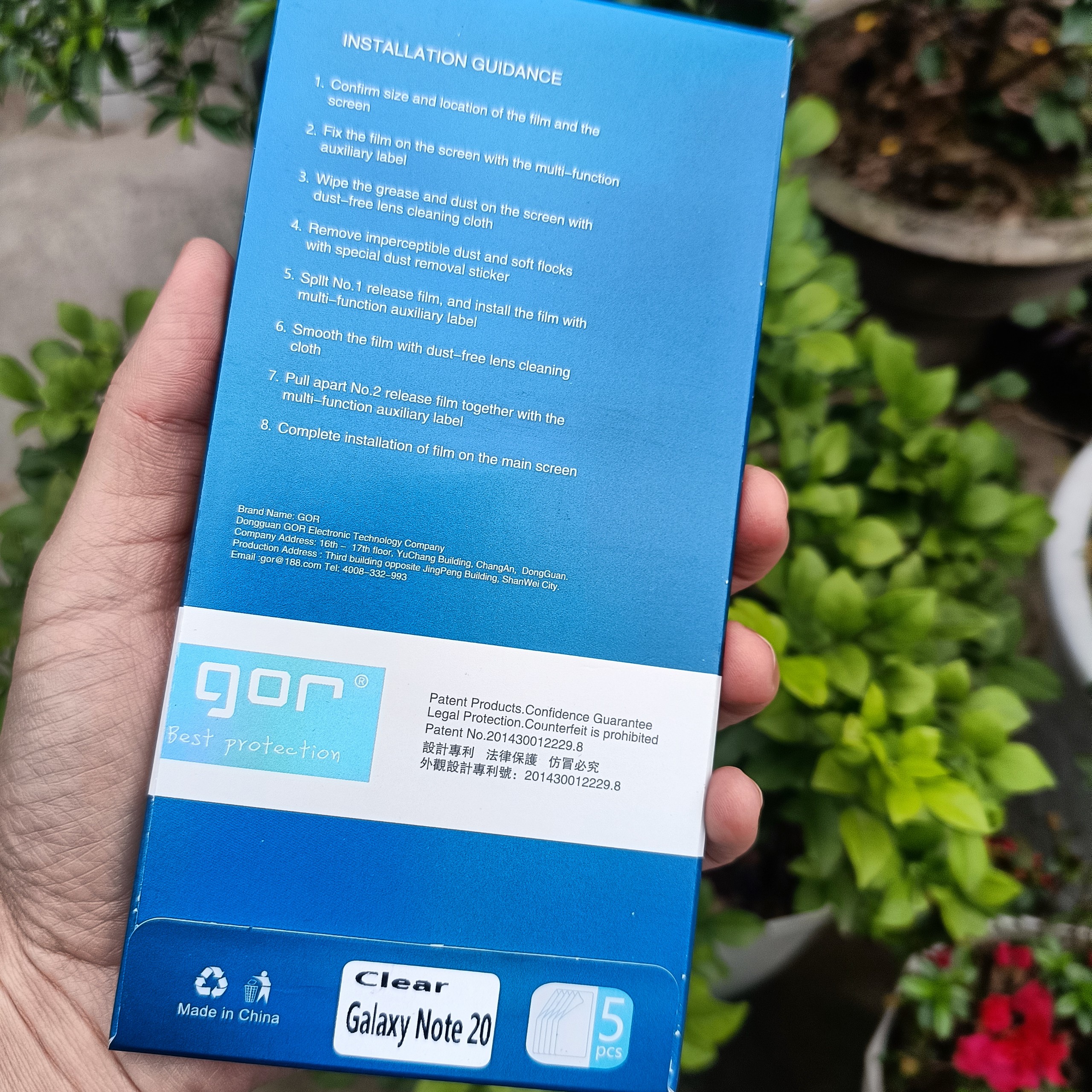 Miếng dán màn hình Gor cho Samsung Note 20 chống trầy xước, hạn chế bám vân tay, cảm ứng nhạy, Hãng Gor - Hàng nhập khẩu.