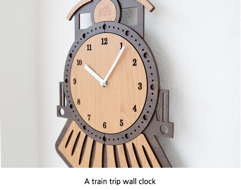 Đồng hồ treo tường trang trí nhà cửa Tàu hỏa - wall clock hàng chính hãng